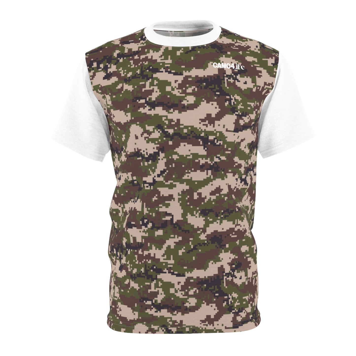 Men's Cut & Sew Tee - Digital Woodland Camo Opt.2