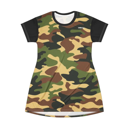 T-Shirt Dress - DPM Camo - Black