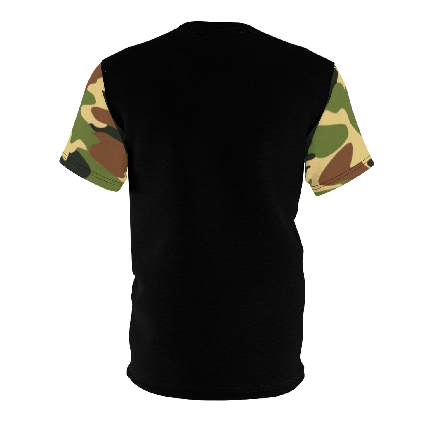 Never Give Up - Unisex Cut & Sew Tee - DPM Camo - Front BDY