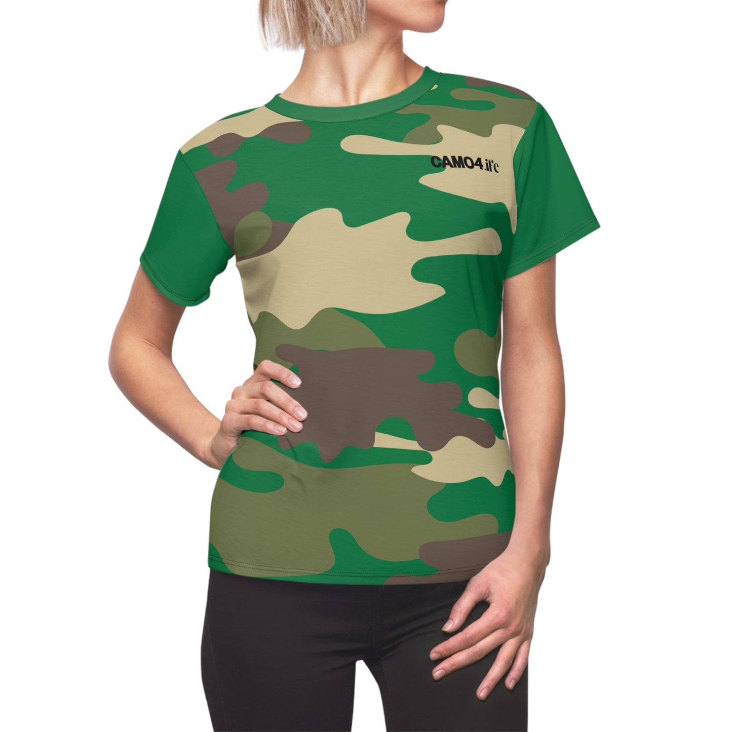 Women's Cut & Sew Tee - DBDU Camo Green