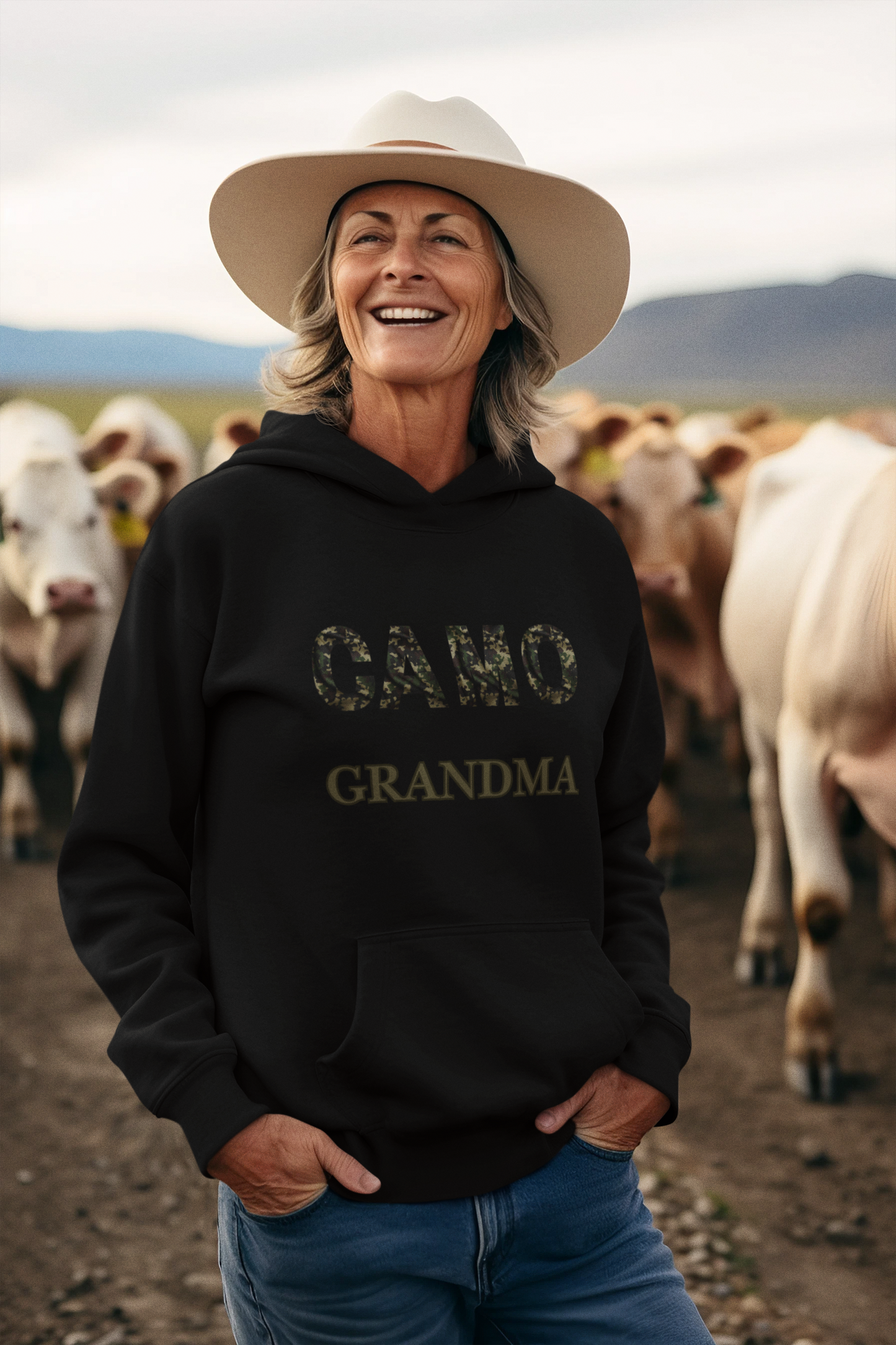 Camo Grandma -  Heavy Blend Hoodie