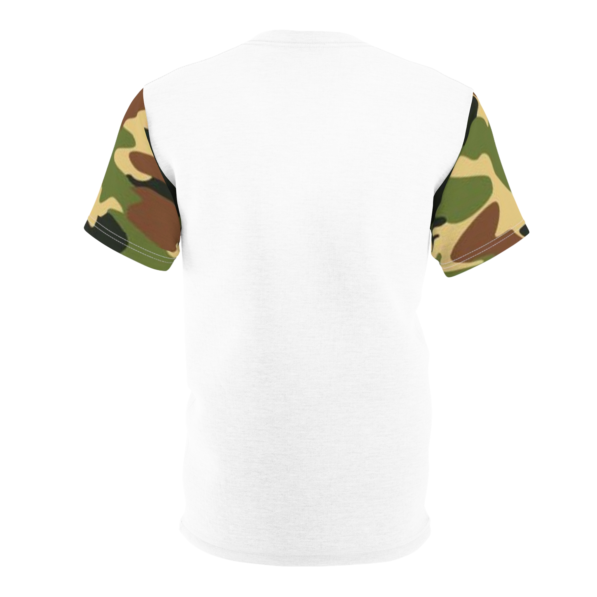 DPM Camo Unisex Cut Tee Front Printed - Never Give Up - Image 3