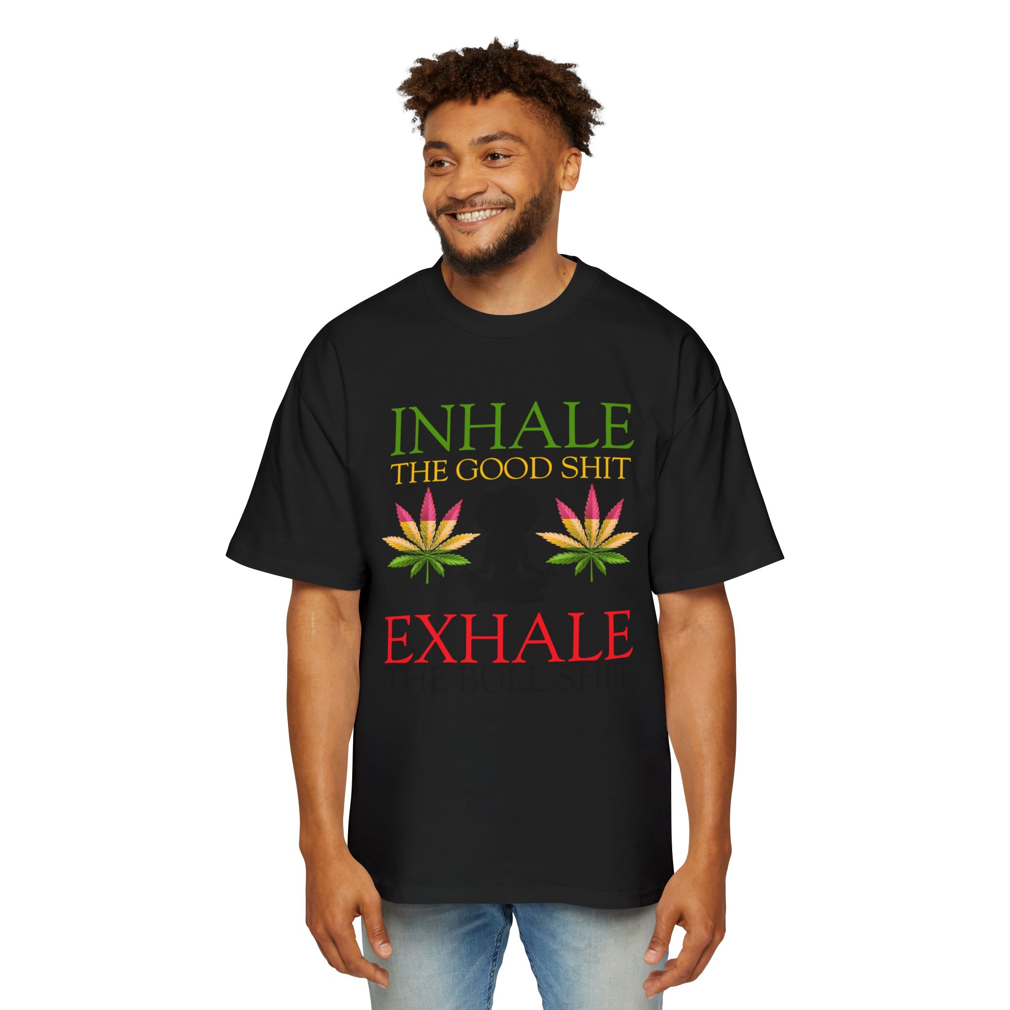 Men's Oversized Tee - Inhale the Good Shit, - Image 8