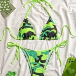 Neon Green Camo Micro Bikini
