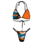 Custom Orange-Blue Urban Camo – Bikini