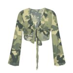 Jungle Camo Swimsuit Cardigan Top