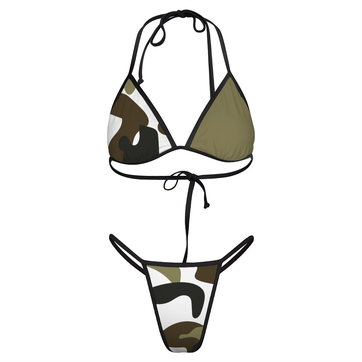 Jungle Camo Thong Bikini - Image 2