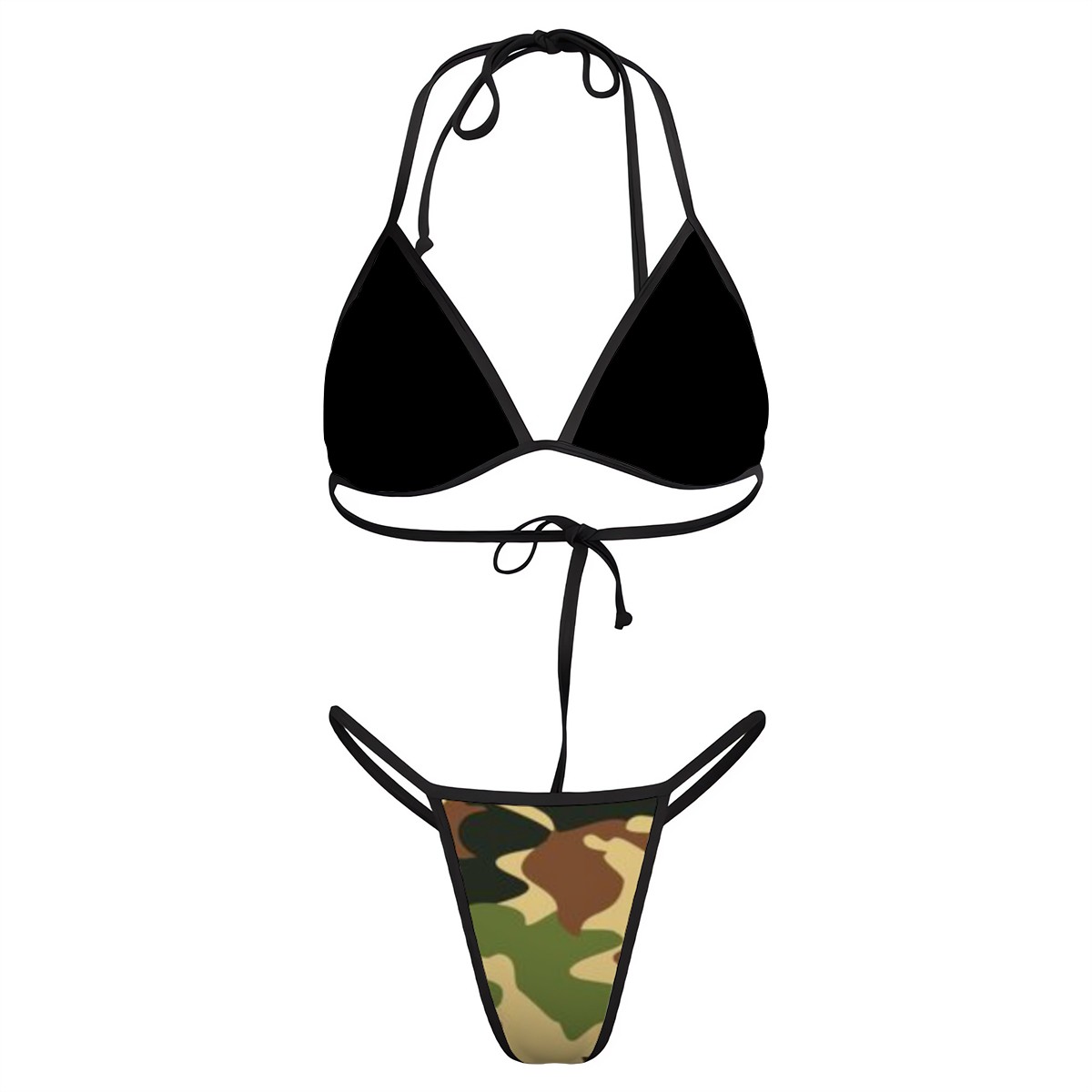 Jungle Camo Bottom - Solid Top - Image 5