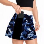 Women’s Tennis Skort with Pockets DPM95 Camo 3
