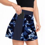 Women’s Tennis Skort with Pockets DPM95 Camo 3