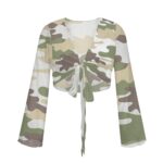 Jungle Camo Swimsuit Cardigan Top