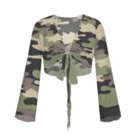 Jungle Camo Swimsuit Cardigan Top