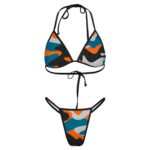Custom Orange-Blue Urban Camo – Bikini