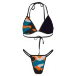 Custom Orange-Blue Urban Camo – Bikini
