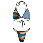 Custom Orange-Blue Urban Camo – Bikini