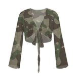 Jungle Camo Swimsuit Cardigan Top