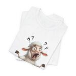 Confused Sheep Comedy Tee, Funny Animal Shirt, Gift for Pet Lovers, Quirky Humor Tee, Casual Wear for All Occasions