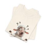 Confused Sheep Comedy Tee, Funny Animal Shirt, Gift for Pet Lovers, Quirky Humor Tee, Casual Wear for All Occasions