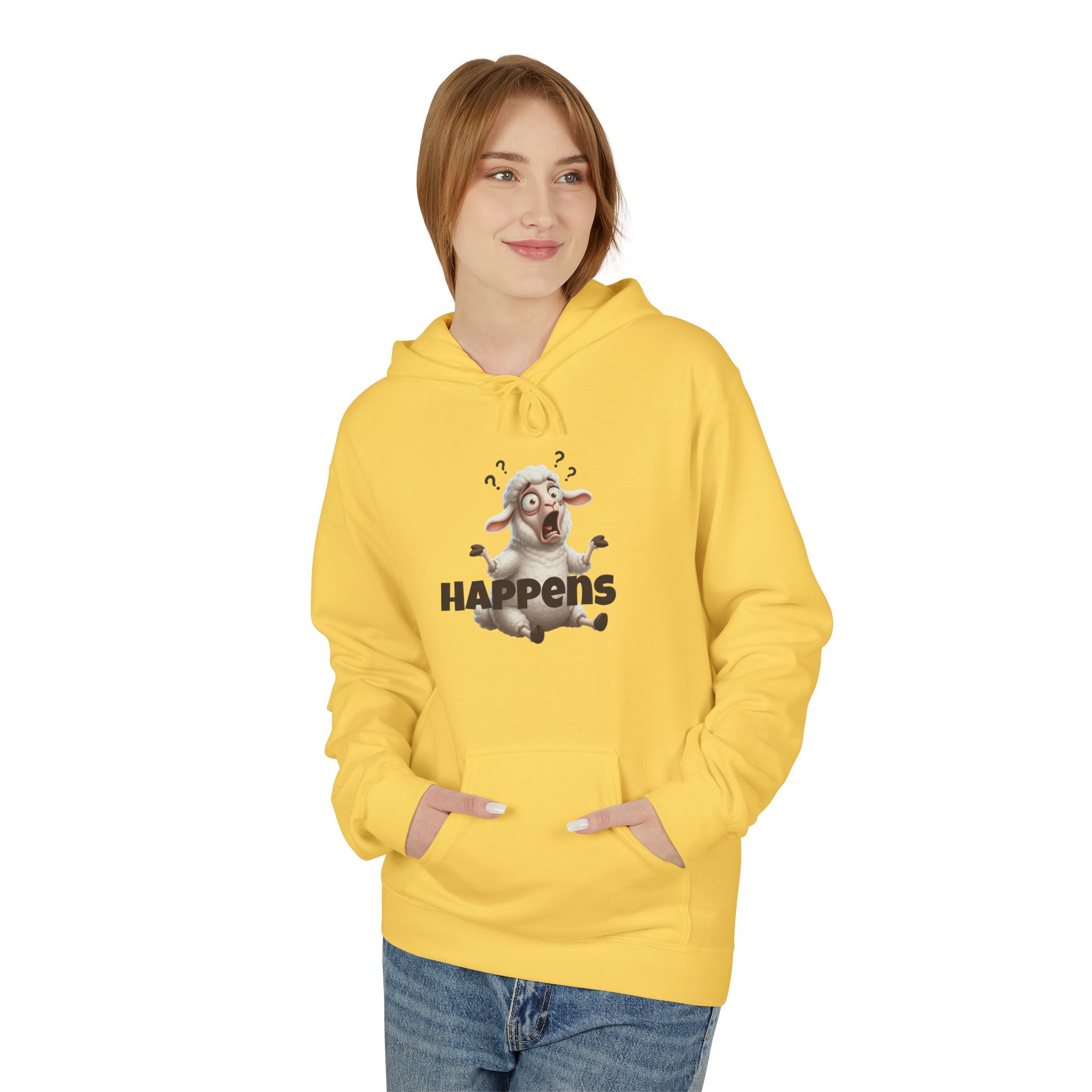 Unisex Fleece Pullover Hoodie - Funny Sheep Happens - Image 23