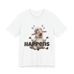 Confused Sheep Comedy Tee, Funny Animal Shirt, Gift for Pet Lovers, Quirky Humor Tee, Casual Wear for All Occasions