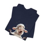Confused Sheep Comedy Tee, Funny Animal Shirt, Gift for Pet Lovers, Quirky Humor Tee, Casual Wear for All Occasions