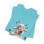 Confused Sheep Comedy Tee, Funny Animal Shirt, Gift for Pet Lovers, Quirky Humor Tee, Casual Wear for All Occasions