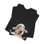 Confused Sheep Comedy Tee, Funny Animal Shirt, Gift for Pet Lovers, Quirky Humor Tee, Casual Wear for All Occasions