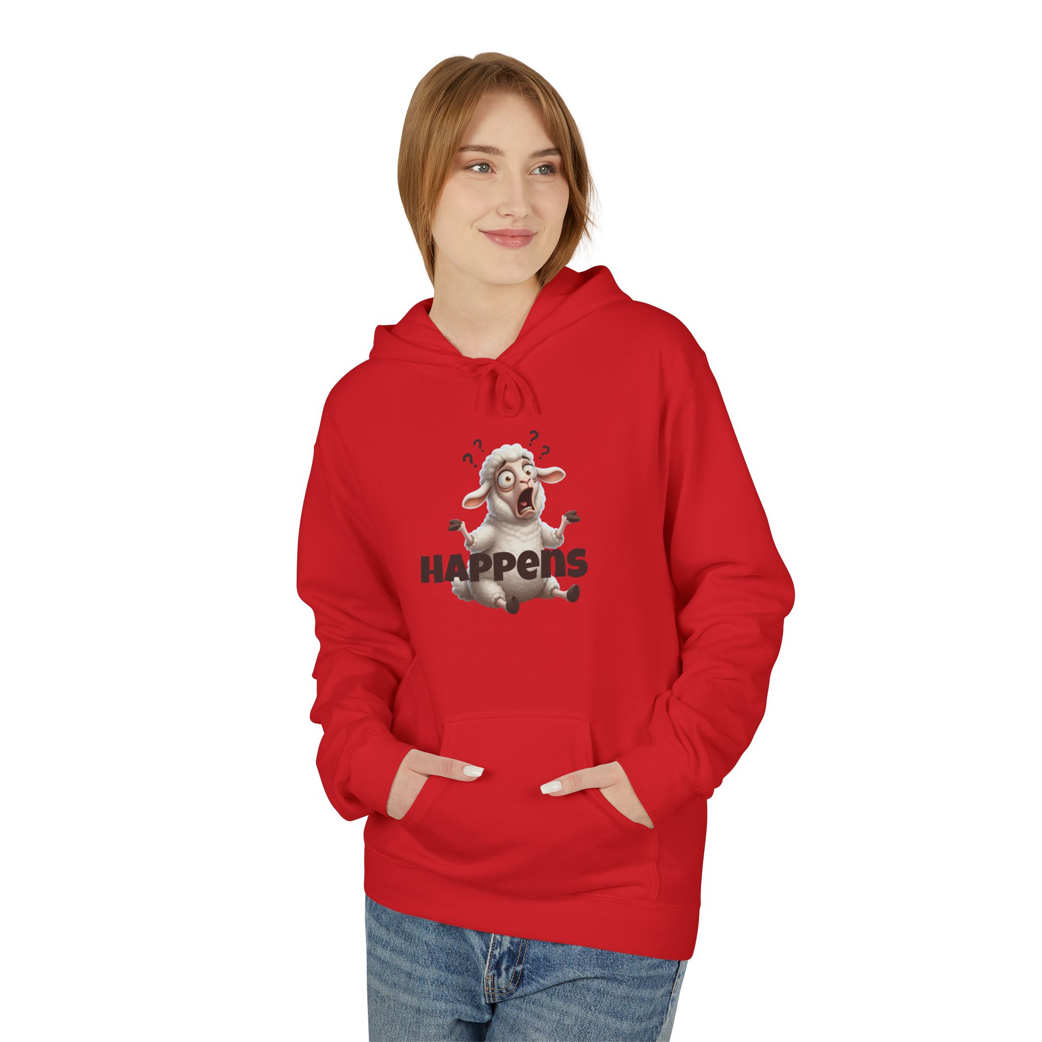Copy of Unisex Fleece Pullover Hoodie - Funny Sheep Happens - Image 51