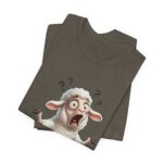 Confused Sheep Comedy Tee, Funny Animal Shirt, Gift for Pet Lovers, Quirky Humor Tee, Casual Wear for All Occasions