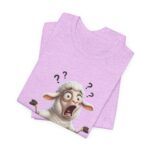 Confused Sheep Comedy Tee, Funny Animal Shirt, Gift for Pet Lovers, Quirky Humor Tee, Casual Wear for All Occasions