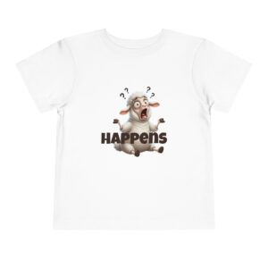 Funny Toddler T-Shirt - 'Happens Sheep' Graphic Tee, Cute Kids Gift, Humor Apparel, Birthday Outfit, Spring Celebrations